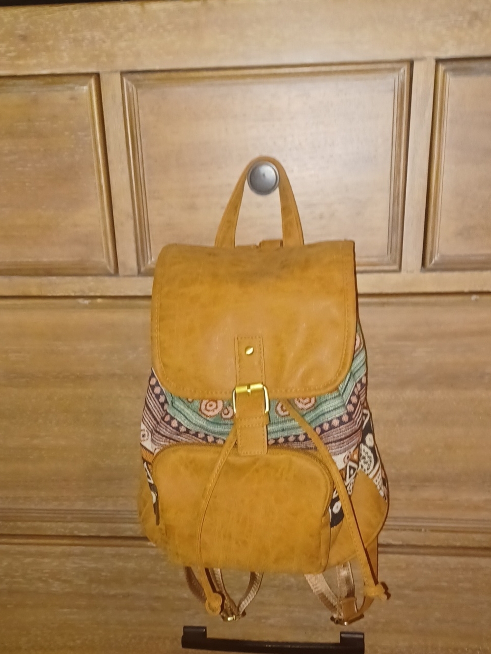 Lily Queen Boho Southwestern Canvas Backpack Purse - Aztec Geometric Travel Bag